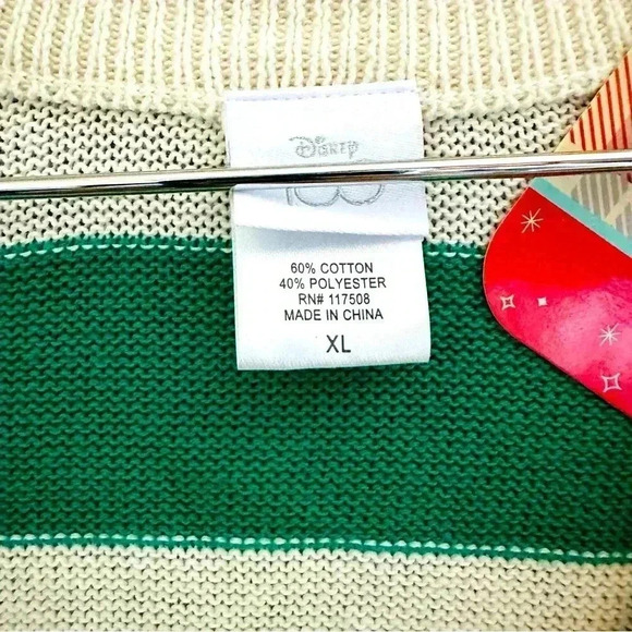 NWT Unisex Disney 100 Striped Mickey Graphic Button Up Cardigan - Picture 9 of 9